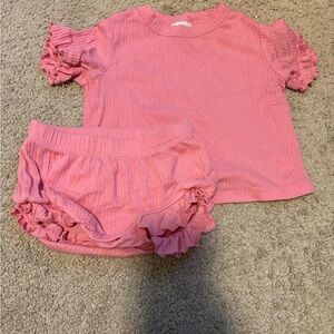 Cat & Jack Pink Ruffled Diaper Cover Set